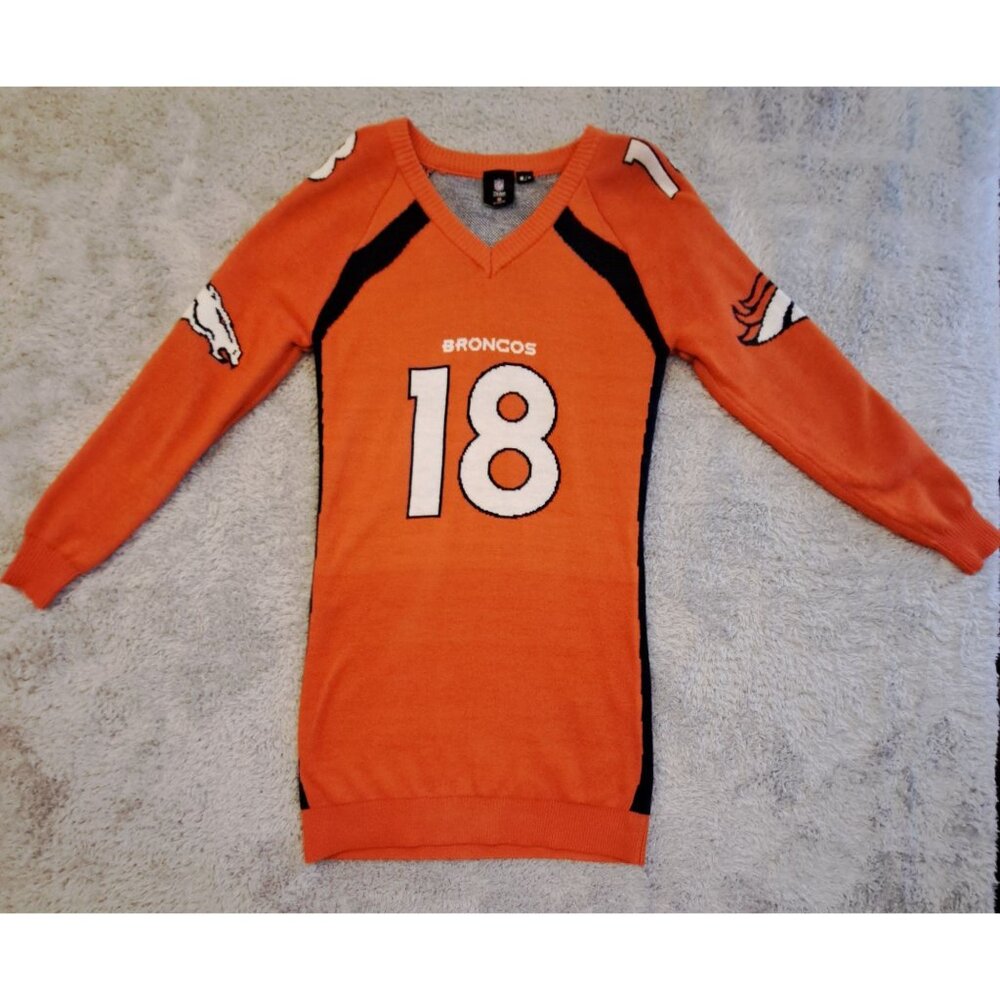 Denver Broncos Womens Peyton Manning Sweater Dress Size Medium